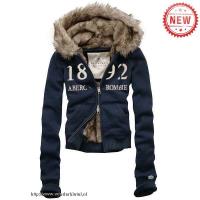 dames abercrombie fitch fur hooded outwear zip 1892 koningsblauw Winkel Enschede wzgx3245